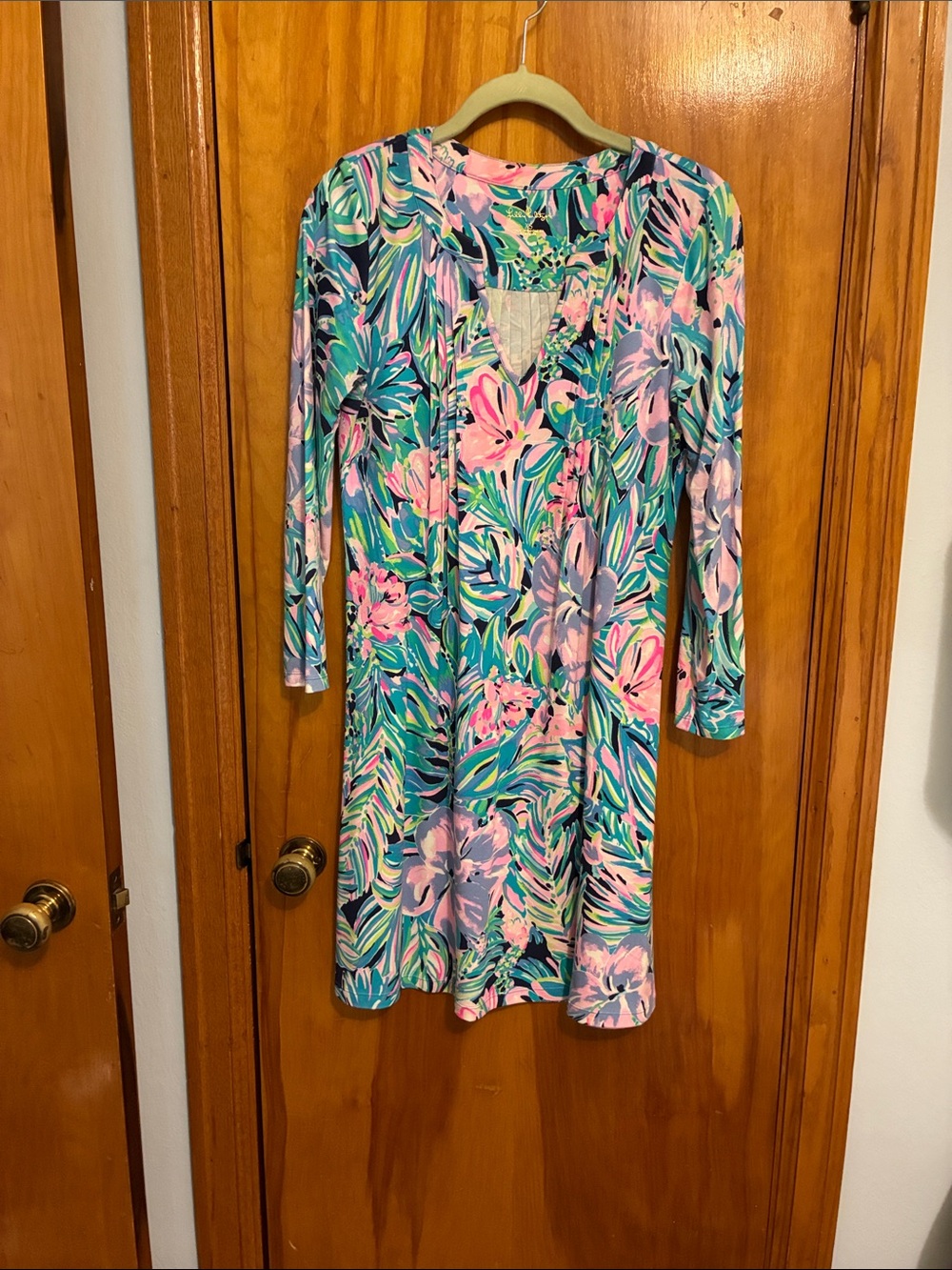 Lilly Pulitzer Girls' Floral Shift Dress - Pink & Teal